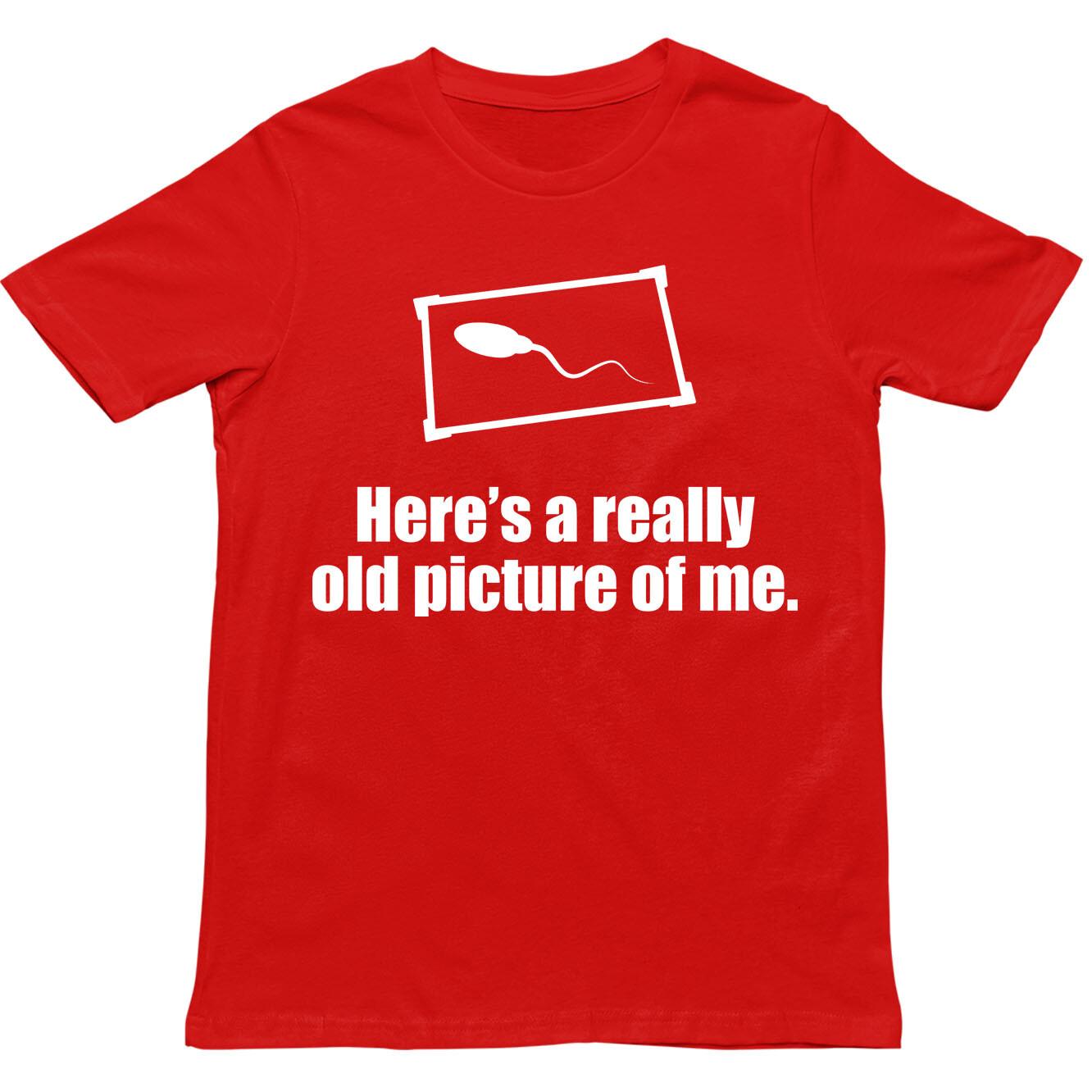 Here s a Really Old Picture of Me T Shirt,Funny Sarcastic Unisex T Shirt S