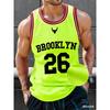 Brooklyn No.26 O-Neck Basketball Jersey Loose Quick Drying Fabric Outdoor Fitness Training Casual Sleeveless Summer Men'S Vest