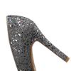 Women's High-heeled Single Shoes Fashion Sequined Banquet Wedding Shoes Waterproof Table Fine Heel Shallow Mouth Large Size Four-season Shoes
