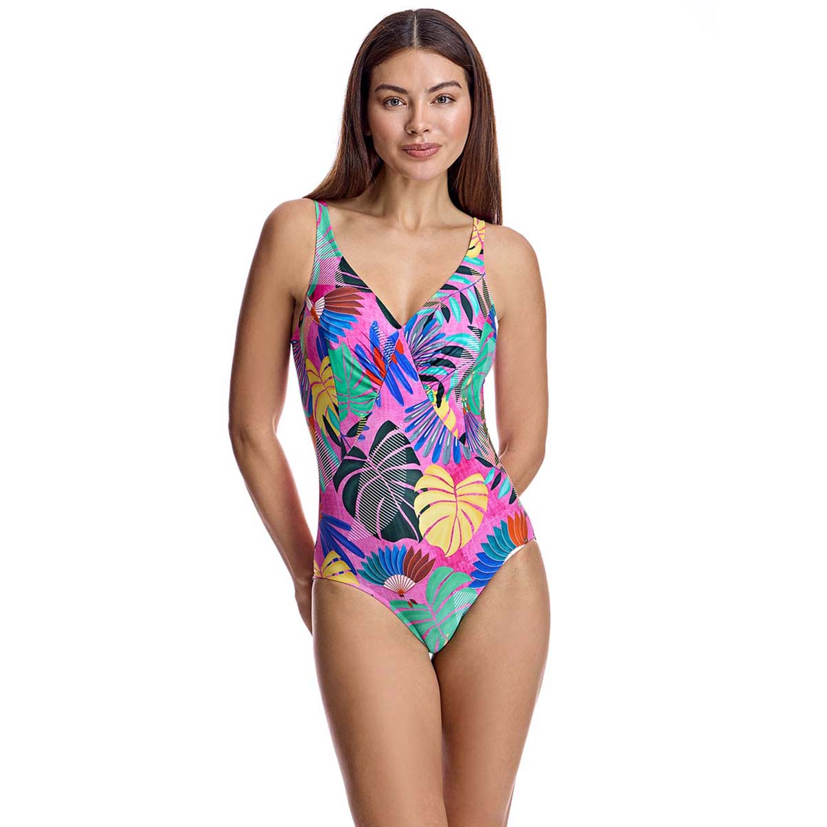 

Женский купальник с V-образным вырезом W250771 разноцветный