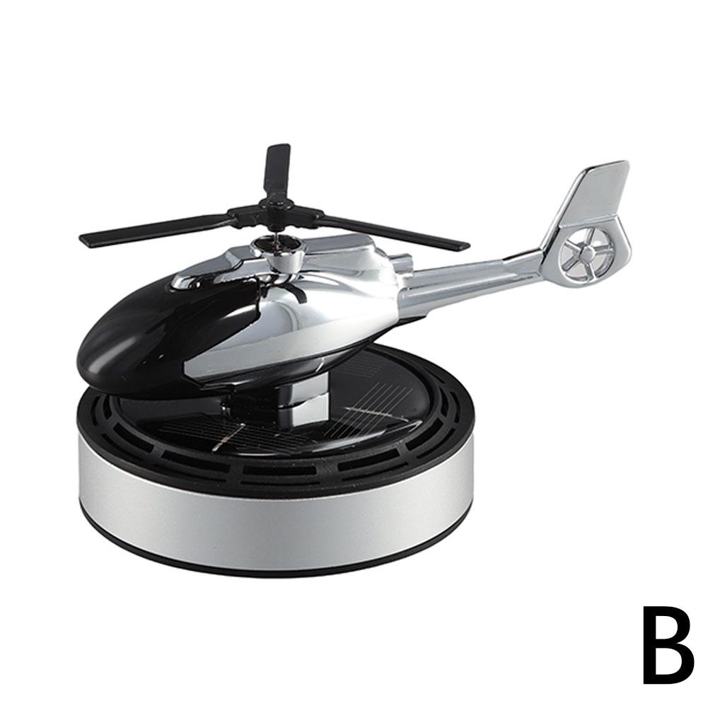 Helicopter Solar Car Air Freshener Propeller Rotating Interior Accessories Flavoring Supplies Fighter Model Perfume Decoration