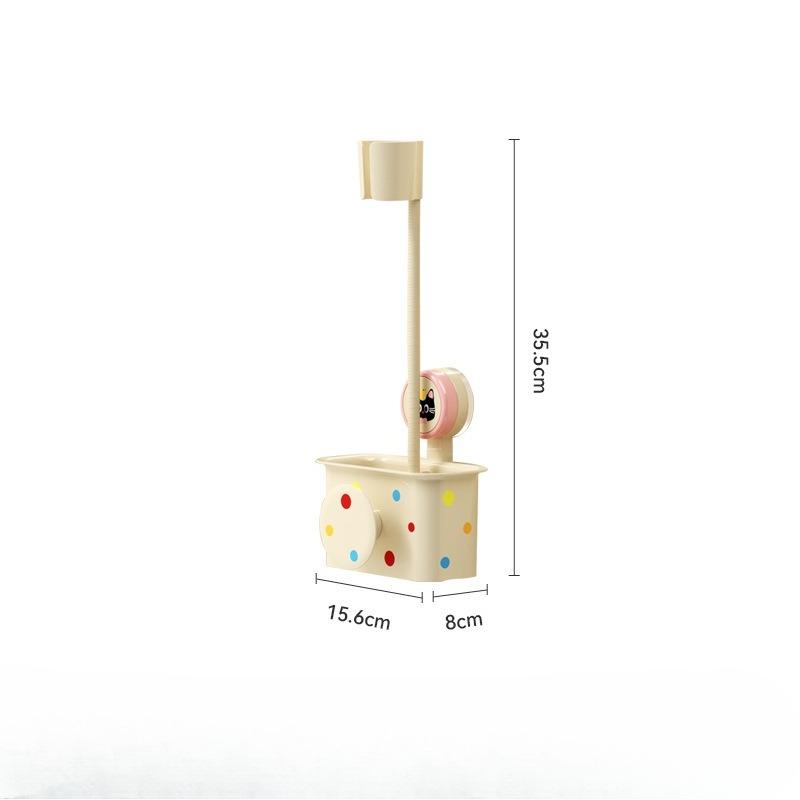 

Ленивый держатель для фена, не требует сверления, бытовой настенный держатель-подставка на присоске для ванной комнаты Milk white powder