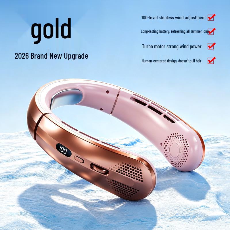 Portable Neck Fan: Long Battery Life, USB Rechargeable, Bladeless, Silent, Wearable and Compact