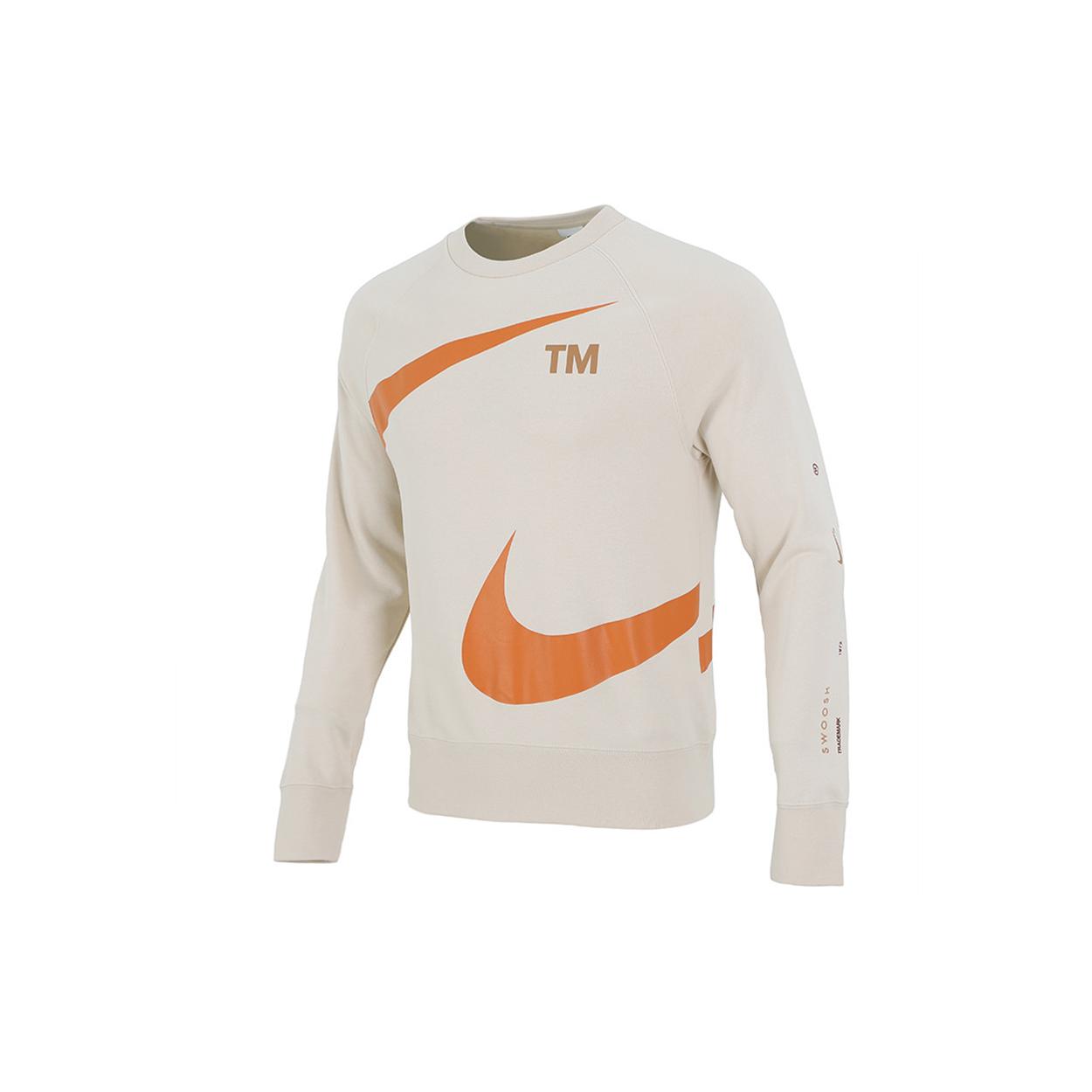 Мужские толстовки Nike Хаки Круглый вырез Умеренный Обычный DD6097-219 XL