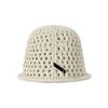 VARZAR VZ Long Label Punching Knit Bucket Hat Ivory