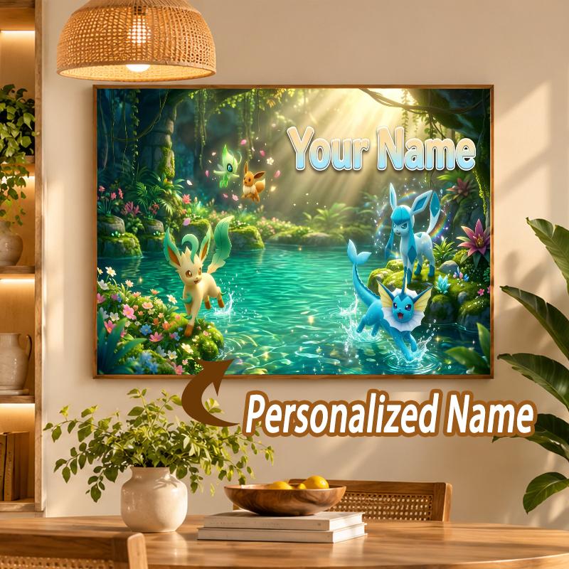 Leafeon Custom Name Diamond Painting Personalized 5D Full Drill DIY Diamond Art Home Decor