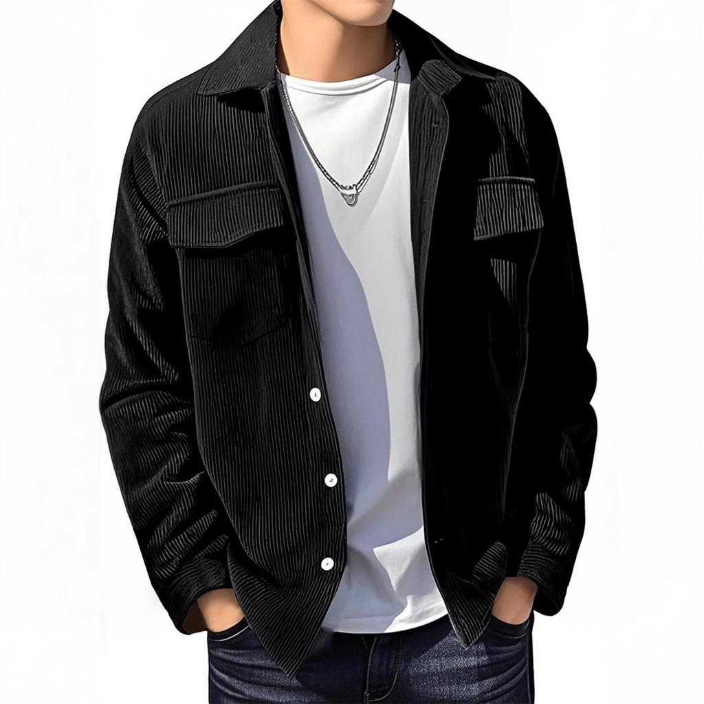 Fashionable Long Sleeved Button Up Cardigan Casual Men'S Jacket