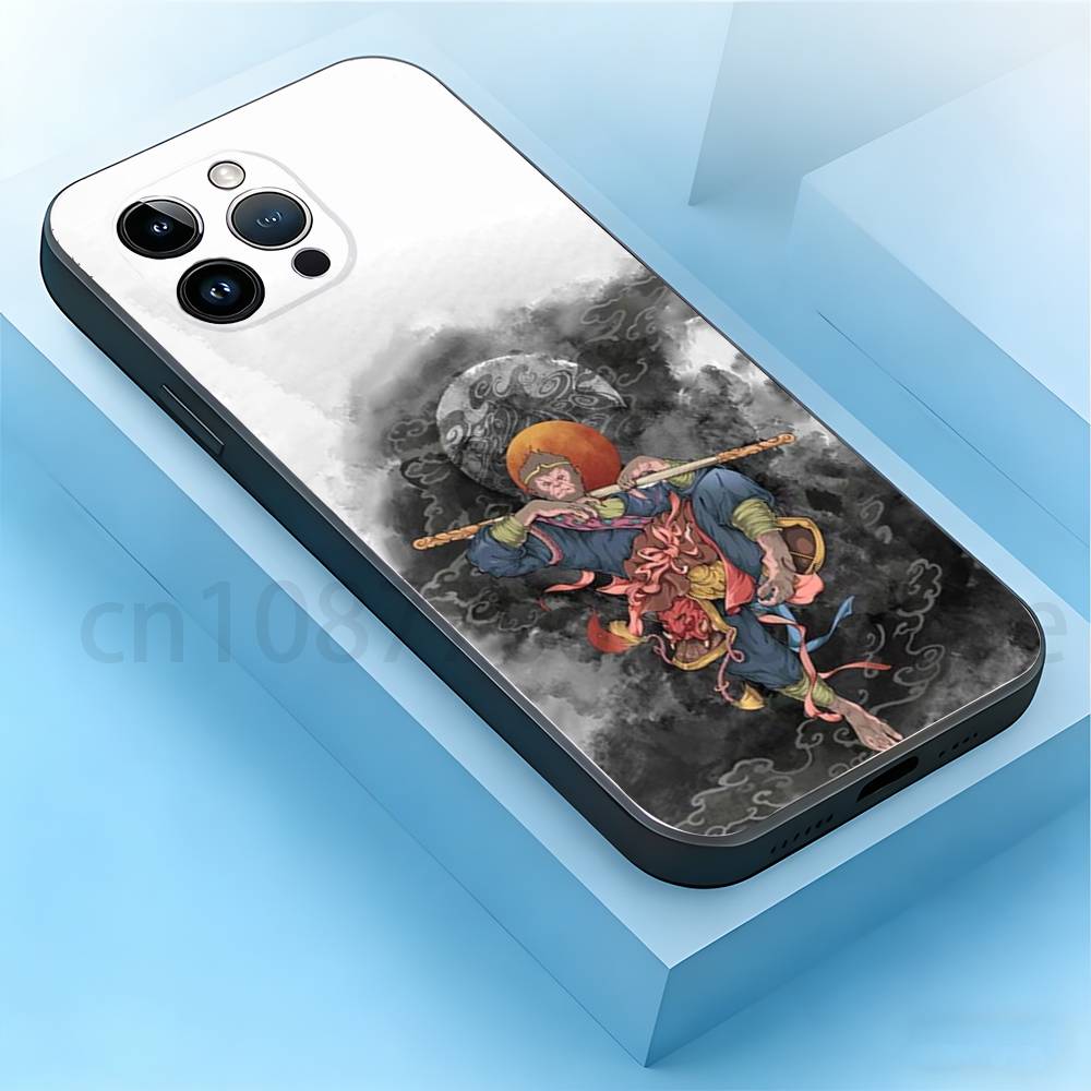

Wukong Phone Case For iPhone 17,16,15,14,13,12,11,Plus,Pro Max,Mini,Soft Silicone Black Cover iPhone11