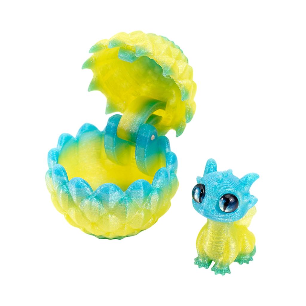3D Printed Dragon Eggs with Dragon 3D Printed Animals Toy Tabletop Centerpieces for Home Car Office Tabletop Ornament