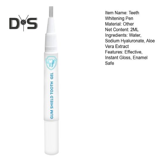 2 ML tannblekingspenn Effektiv Øyeblikkelig glans Smertefri emalje Sikker tenner Plakk Flekkfjerning Munnpleie Tannpleie Tannrengjøring Brightening Reparasjon