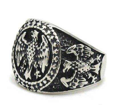 Personal Design Fashion Biker Jewelry 316L Stainless Steel Cool Thailand Style Buddha Eagle Ring