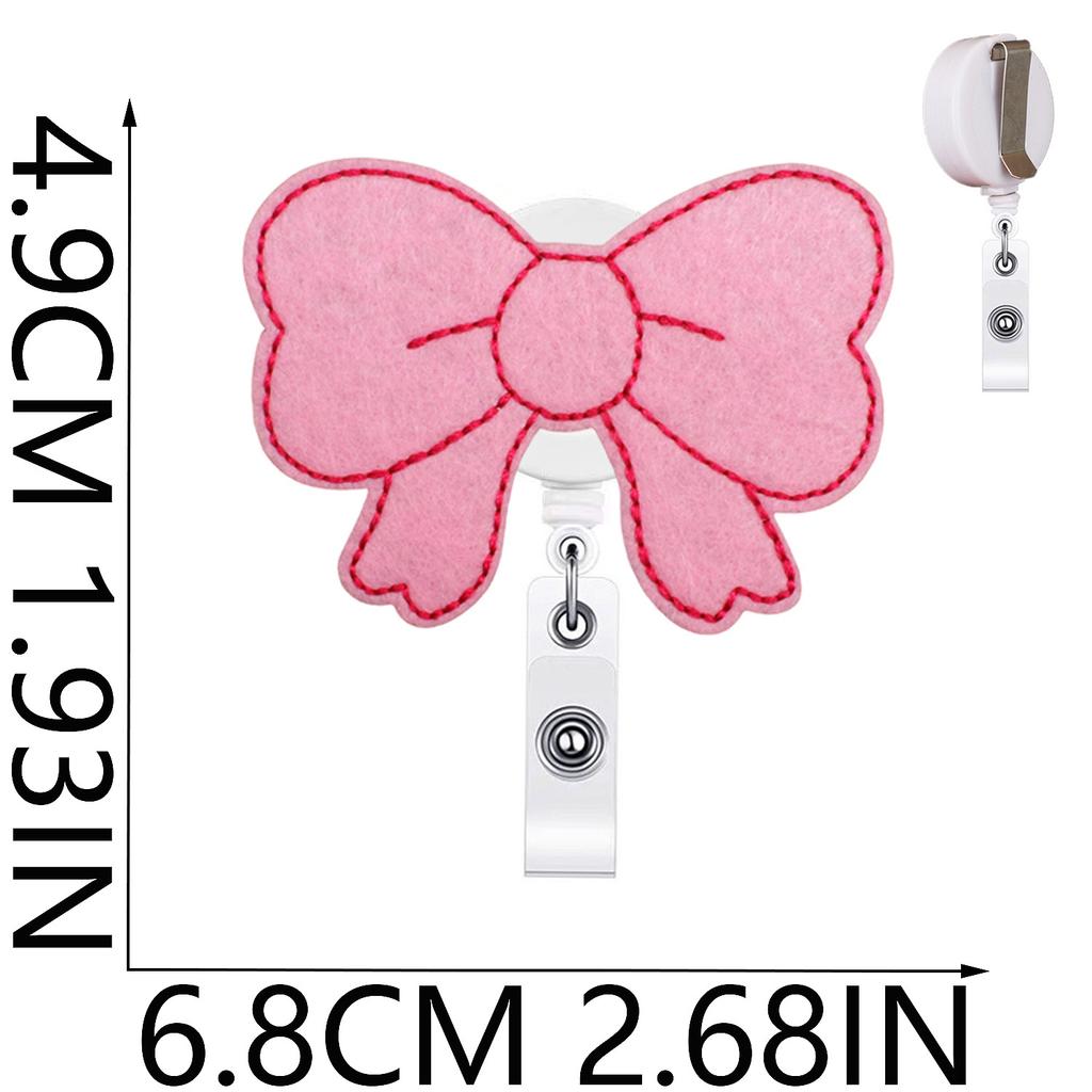 Id Clip Decorative Bow Embroidery Cloth Sticker Easy Pull Patch Sticker Cherry Bow Computer Embroidery Label Ironing