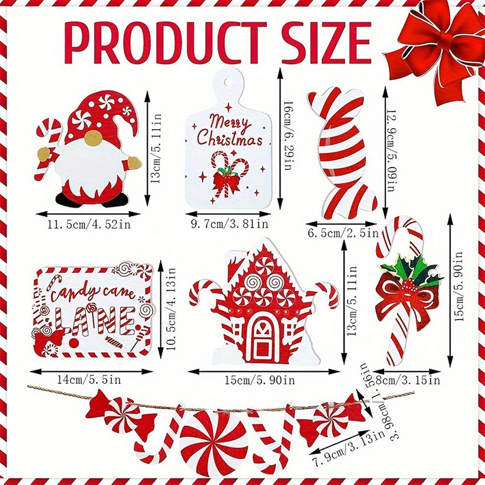 11pcs Santa Tiered Tray Decor Wooden Signs Festival Party Desktop Centerpieces Decor Home Decoration