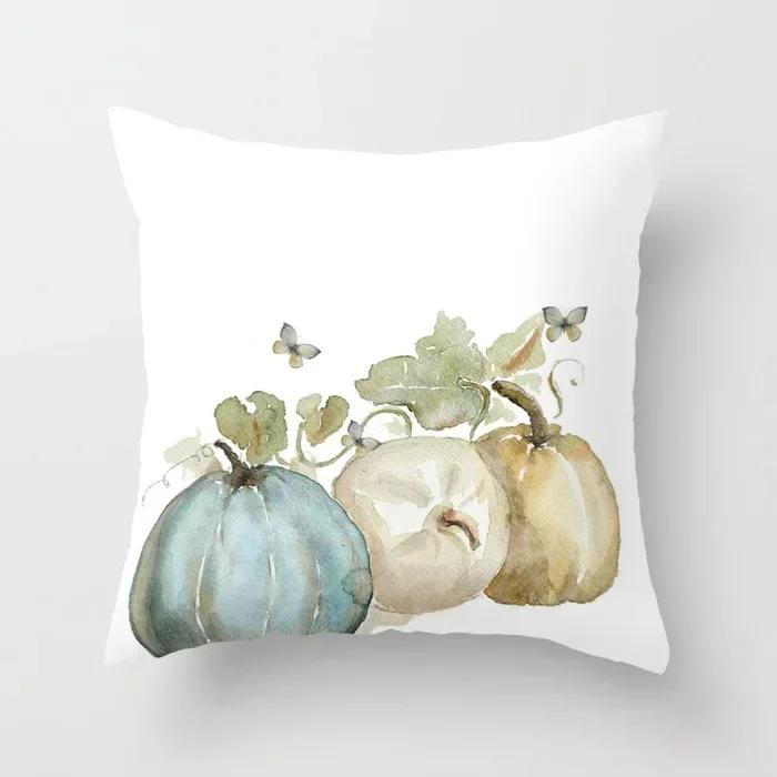 Pumpkins Cushion Cover Happy Halloween Pillow Covers Cartoon Home Decor Soft Peach Skin for Sofa Bed Decorative Cases 45x45cm
