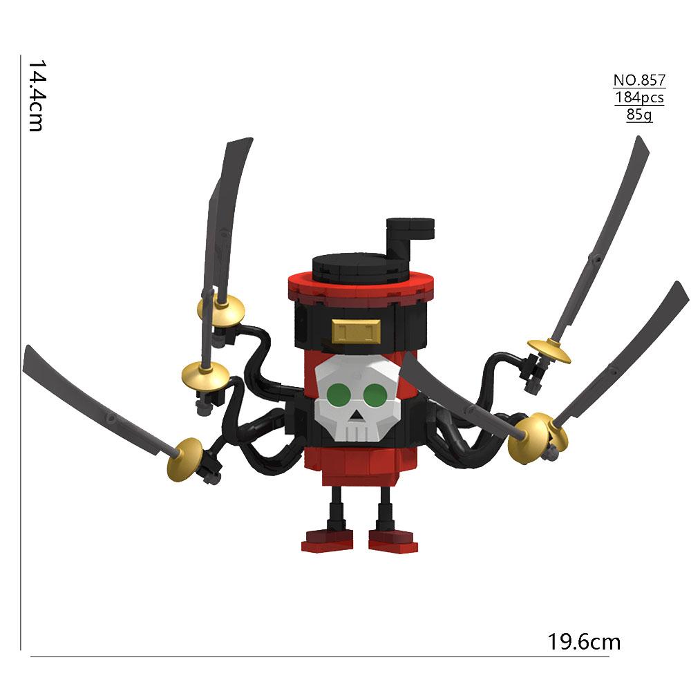 Italian Brainrot Animal MOC Building Block Tung Tung Tung Sahur Wheel Frog Elephant Tree Monster Monkey Toy Desk Decoration Q064