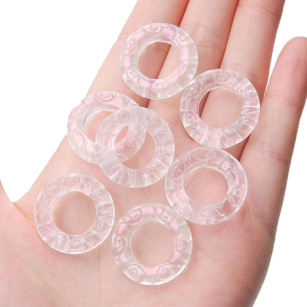 25mm 5 Stück/Beutel Glas Laufring DIY Armband Halskette Ohrringe Handwerk Schmuckzubehör