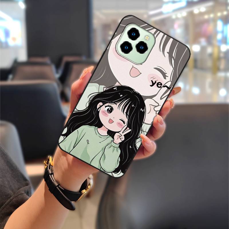 TPU Couple Phone Case For Oukitel C21 Pro Soft case Cartoon Cute Fashion Design Dirt-resistant Protective Anti-dust