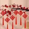 10pcs Chinese New Year Decor 2026 Year of Horse Lucky Charm Feng Shui Tassel Hanging Pendants Ornaments for New Year Home Health Wealth Success Lucky