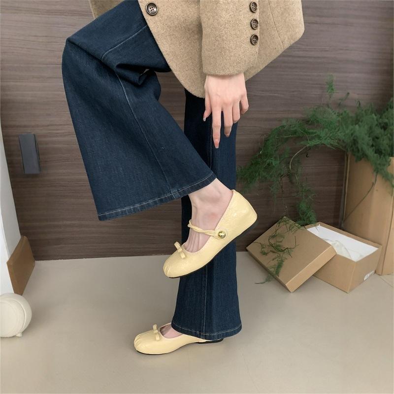 OKLEIBO Inner Height Increase Silver Mary Jane Single Shoes Women's Shoes Spring and Autumn 2025 New Korean Version Bow Evening
