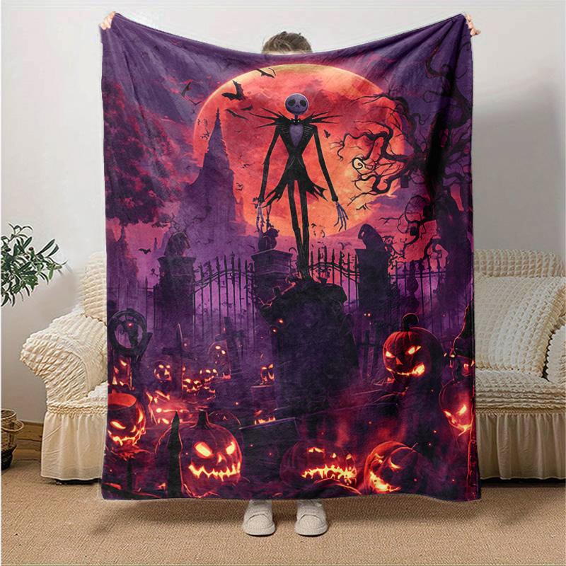 1pc Nightmare Before Christmas Soft Throw Blanket Flannel All Season Light Weight Living Room/Bedroom Warm Blanket. M7290163
