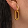Europe and the United States Exaggerated 18K Gold-plated Stainless Steel Chain Earrings Trend Earrings Wholesale