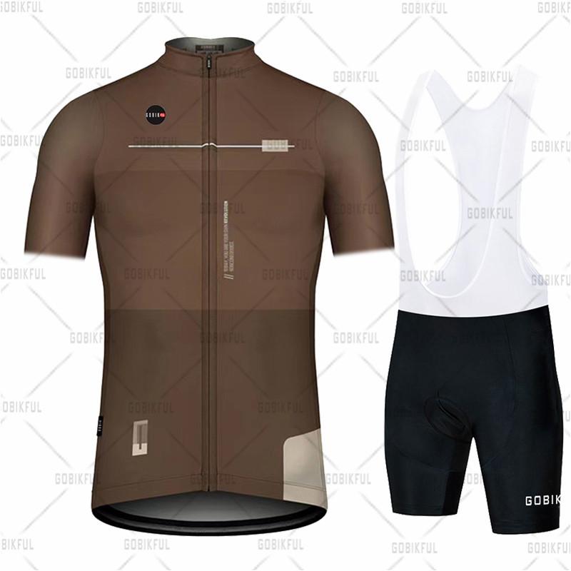 2024 Gobikful Summer Cycling Jersey Set Man Short Sleeve Mountain Bike Cycling Wear Triathlon Bicycle Clothing MTB Bike Shirts