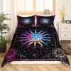 Bohemian Golden Moon Sun Print Duvet Set Bedding Kit