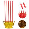 Portable Home Led Electronic Incense Burner Censer Decorative Plastic Votive Buddhism Aromatherapy Smokeless Fireplace Reusable