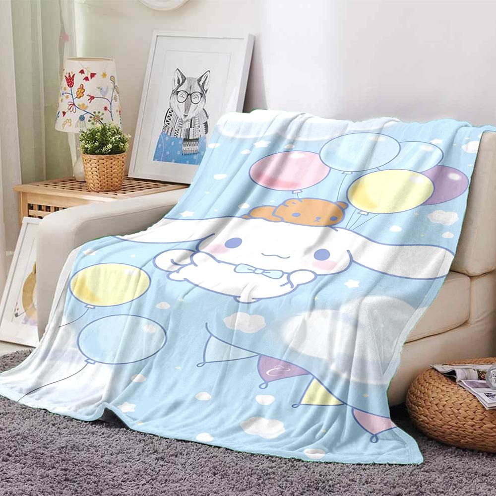 

1pc balloon cloud blanket Lightweight Flannel Throw for Sofa Bed Travel Camping Livingroom Office Couch Chair 80cmx120cm
