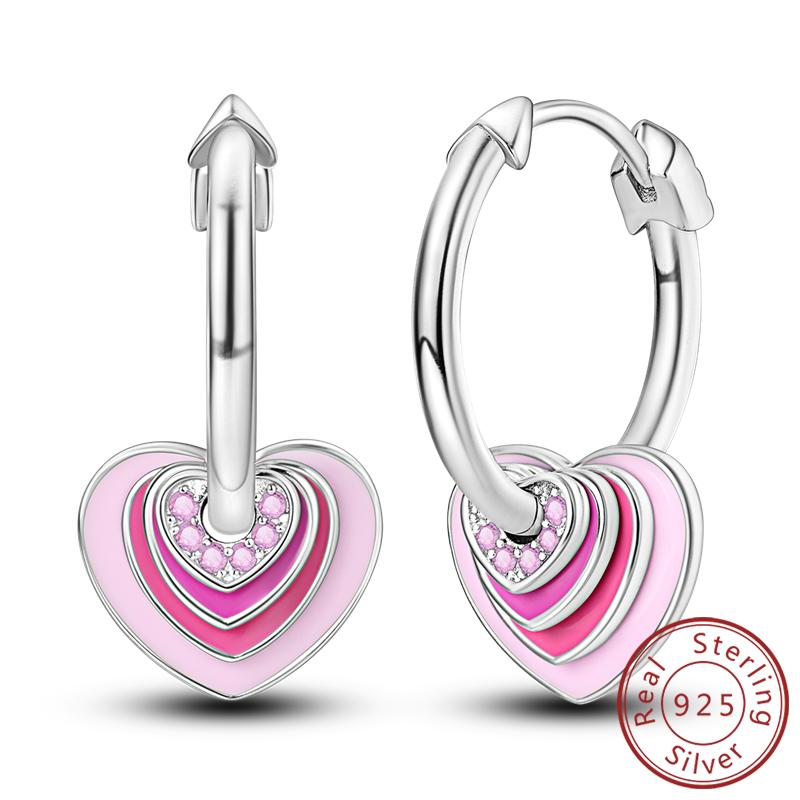 925 Silver Earrings Starry Pearl Devil Eye Simple Drop Stud Hoop Earrings for Women Girl Fashion Jewery Accessories