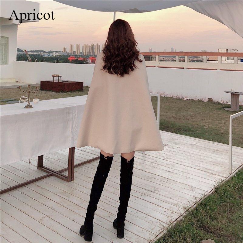 Solid Color Shawl Medium Long Women's Coat Winter New Fashion Fashion Fashion Collection Waist Casual Woolen Coat