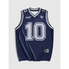 Pánské letní tílko bez rukávů s výstřihem do V Basketbalové tílko s číslem 10 1987 NYC potisk Sportovní tílko