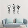 3 Piece Floral Metal Wall Art Minimalist Modern Home Decor