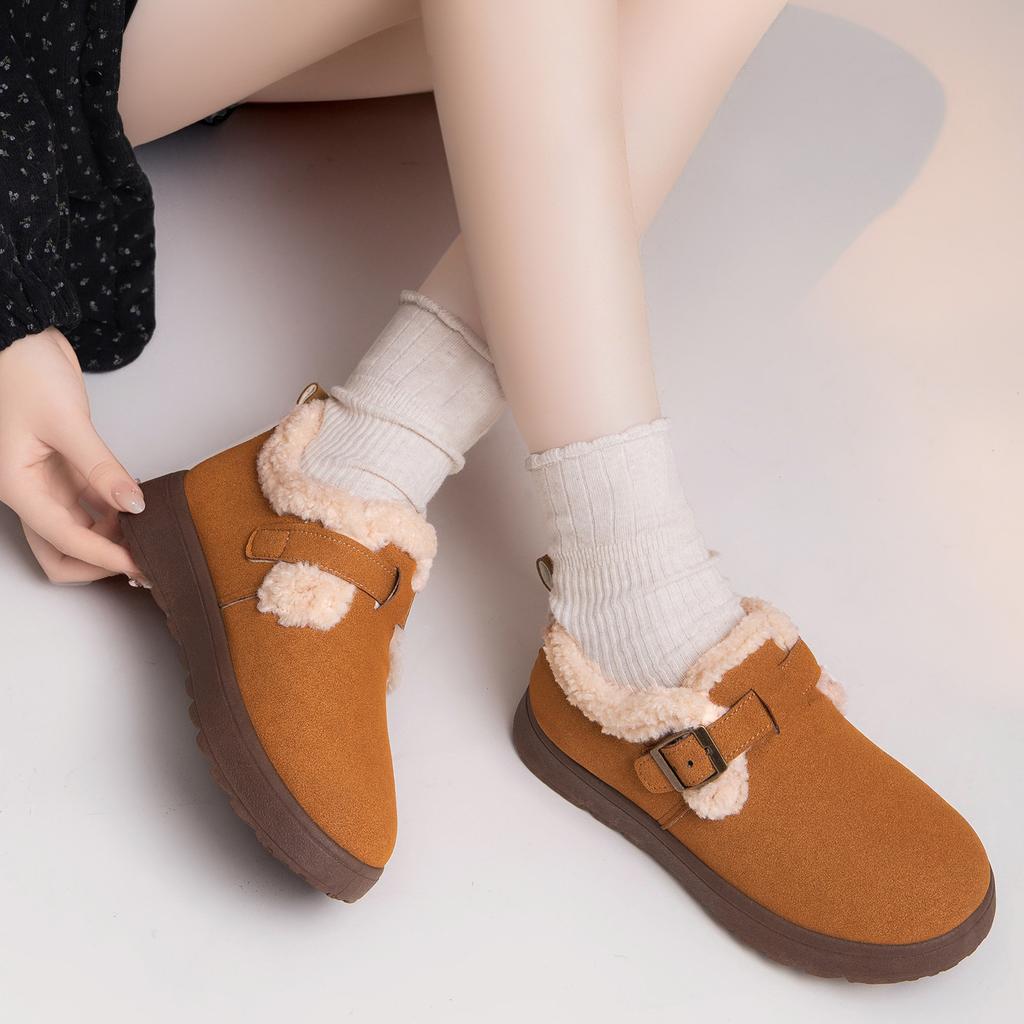 Cotton Shoes Women's Shoes New Thermal Snow Shoes Comfortable Short Boots Piled Thickened Boots Soft-soled Cotton Boots