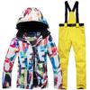 Winter outdoor ski suit, women's thermal snowboard and skis suit, windproof
