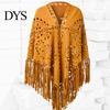 Classic Women Shawl Warm Fabric Solid Color Versatile Hollow Skin-friendly Tassels Hem Winter Scarf Comfortable Wrap Accessory