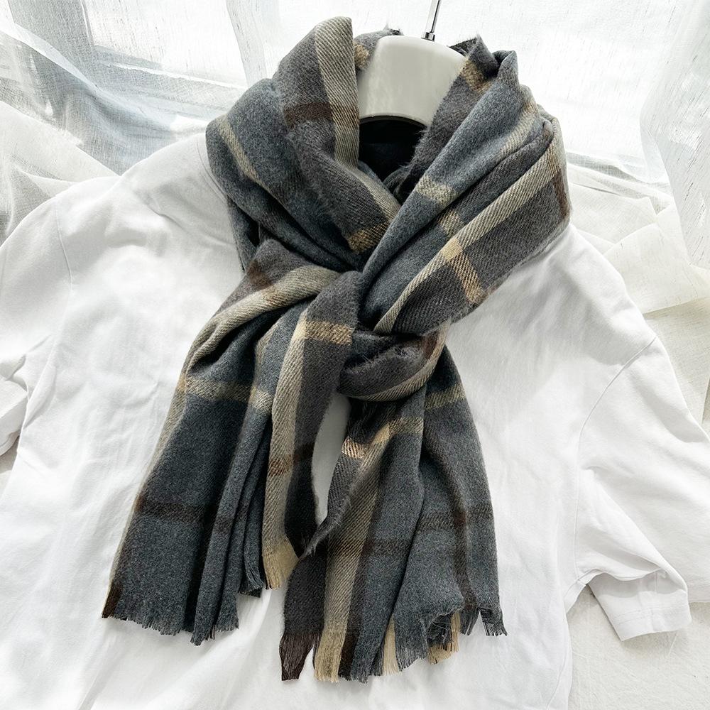 Imitationskaschmirschal Damenmode Herbst und Winter High-End-Feeling Karoschal Neuer Herrenschal Schal