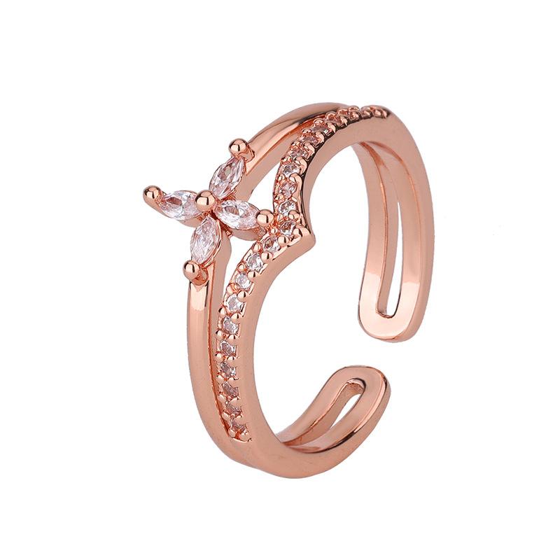 925 Silver Flower Zircon Wedding Rings For Women Couple Elegant Luxury Jewelry Wedding Argent 925 Jewellery