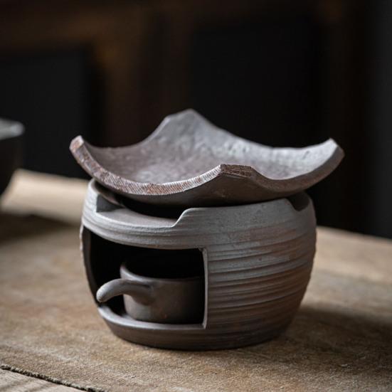 Ceramic Aromatherapy Candle Warmer Incense & Tea Pot Heater Diffuser Zen Atmosphere Decor for Home Meditation