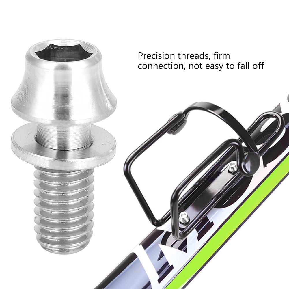 Bicycle Titanium Alloy Water Bottle Cage Screw Bolt M5x12 16mm with Washer (Titanium M5x12)