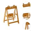 Doll Swing Lightweight Accessories Portable Adjustable Rope Length Wood Toy