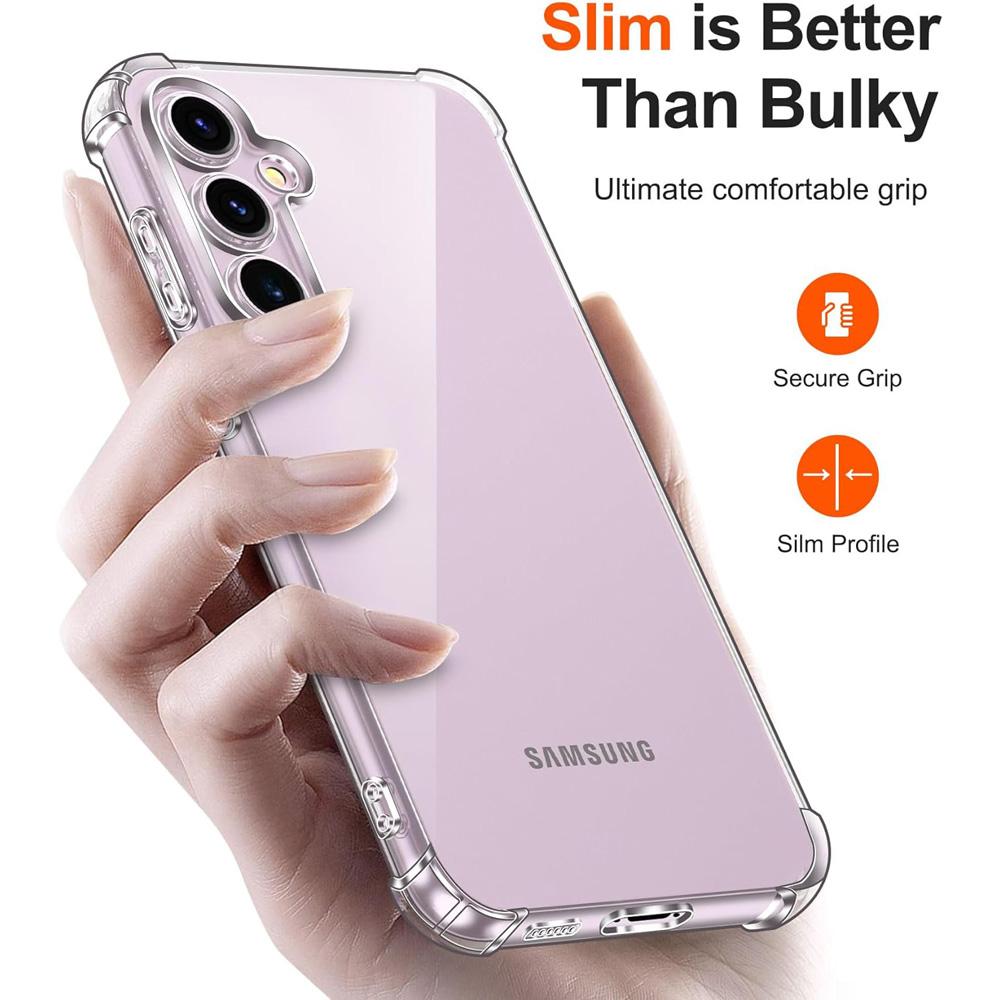 Thick Shockproof Silicone Clear Phone Case For Samsung Galaxy S23 FE S21 FE S24 Ultra S23 S22 S21 Protection Case Back Cover
