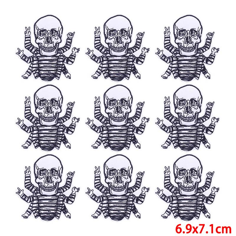 10 Pcs/lot Wholesale Embroidery Patch Iron On Patches For Clothing Patches On Clothes Jackets Decor Applique Sew Supplies