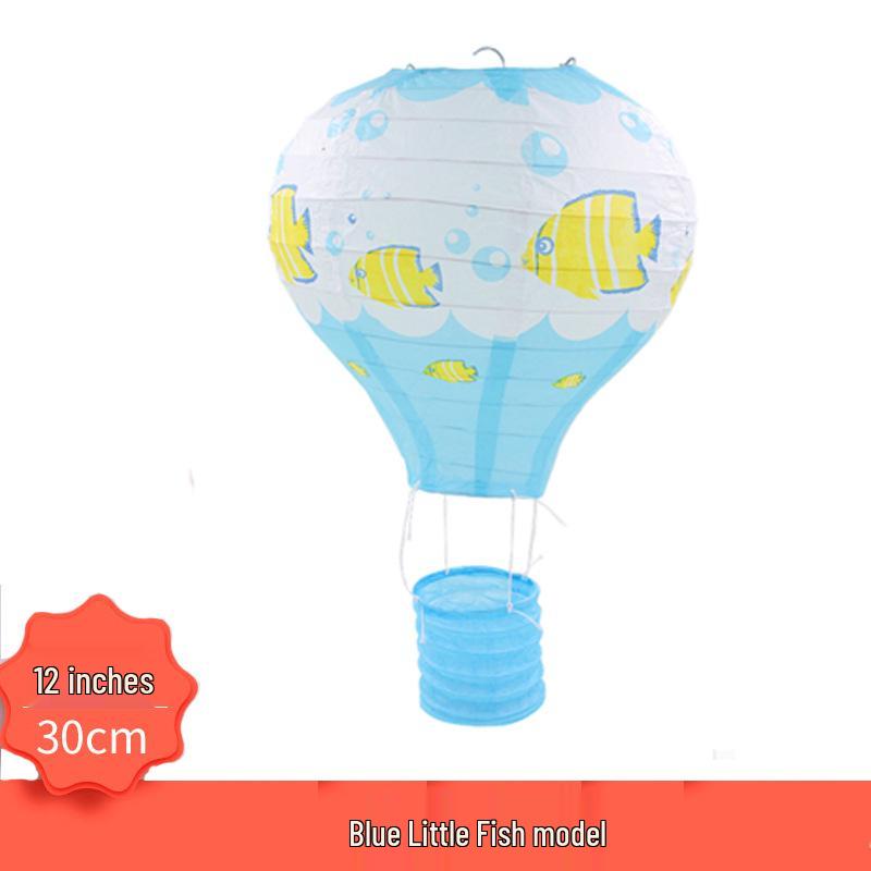Back-to-School, Mid-Autumn Festival, National Day Hanging Hot Air Balloon Paper Lantern for Ceiling Decoration