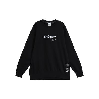 Nike X Futura Paris Olimpiyat Serisi SS24 Logolu Moda Uzun Kollu Bisiklet Yaka Sweatshirt Unisex sweatshirt Siyah FZ0257-010