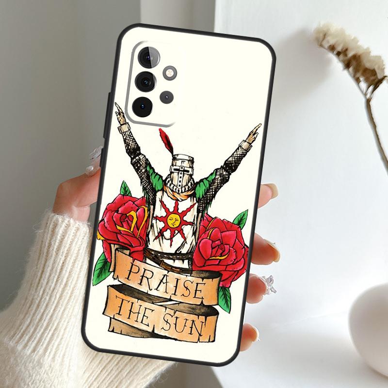Praise the Sun Dark Souls Für Samsung Galaxy A51 A71 A12 A22 A32 A52 A72 A13 A23 A33 A54 A53 A34 A73 A21S A52S Handyhülle
