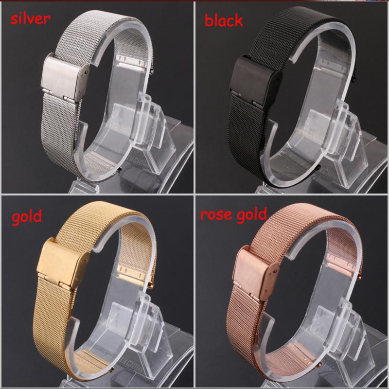 New Listing Milan Mesh Stainless Steel Strap for Huawei B2 B3 B5 b6 Talkband Belt Watchband Black Silver Rose Gold 15mm 16mm