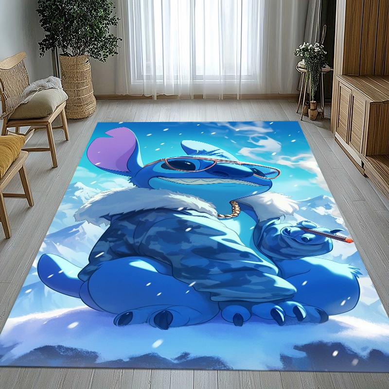 

Cartoon S-Stitch Kawaii Monster Living Room Non-Slip Area Rug Soft Carpet for Bedroom Kids Playroom Sofa,Home Decor Doormat gift 40x60cm