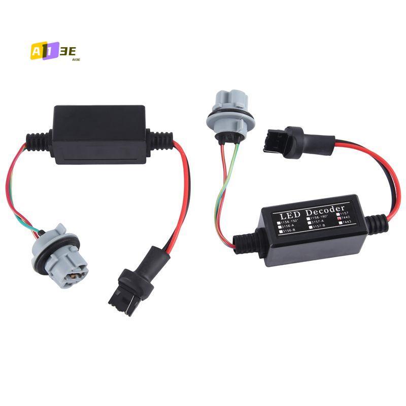 A03E-1 Pair Black 7440 LED Light Fault Decoder Brake Light Fault Decoder Signal Light Fault Decoder Light Fault Decoder