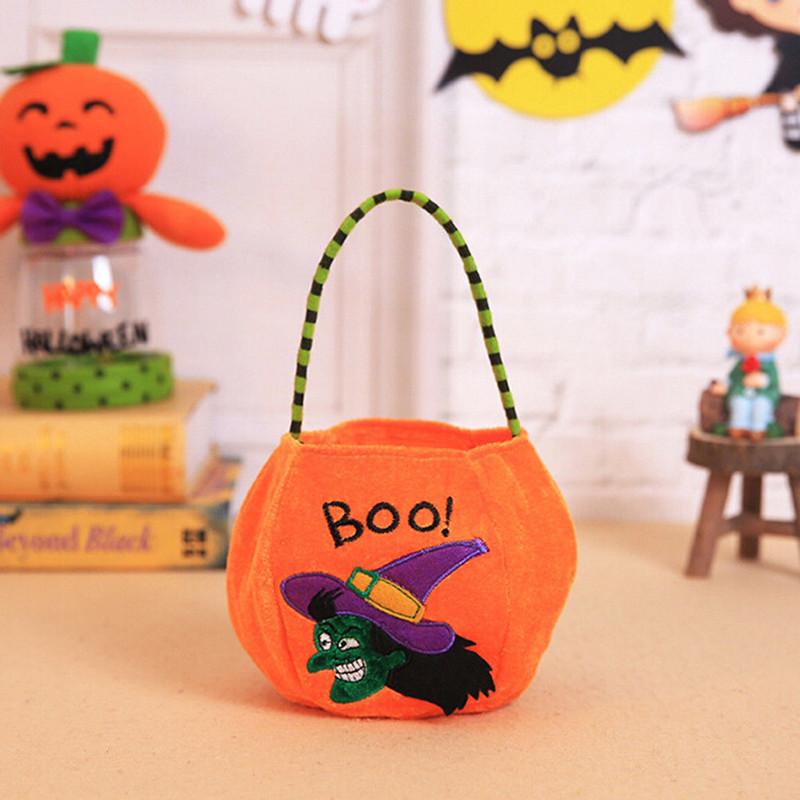 Halloween Bags Candy Pumpkin Handbag Trick Or Treat Cat Witch Bags Decor Prop